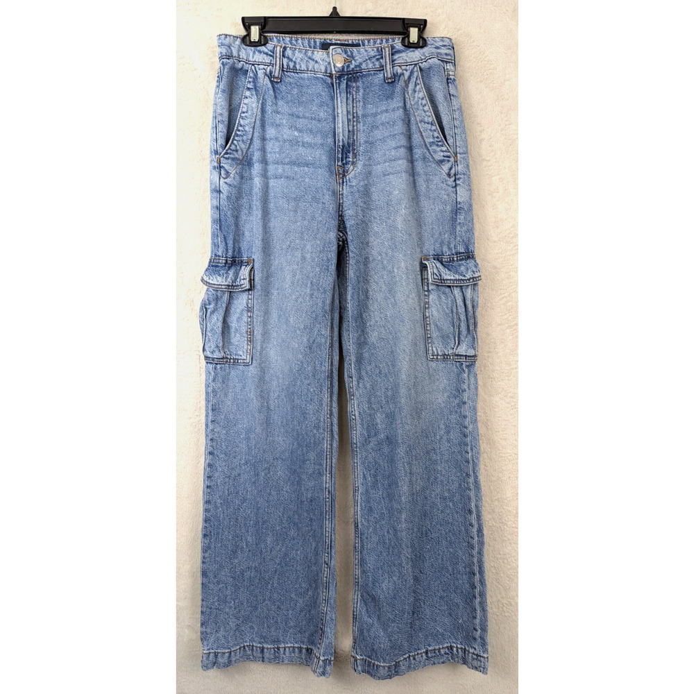 Wide Leg Blue Denim Jeans